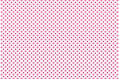 Beyaz ve pembe benekli, pürüzsüz desen. Masa örtüleri, elbiseler, gömlekler, elbiseler, kağıt, yatak örtüleri, yorganlar ve diğer tekstil ürünleri için. Vektör arkaplanı.