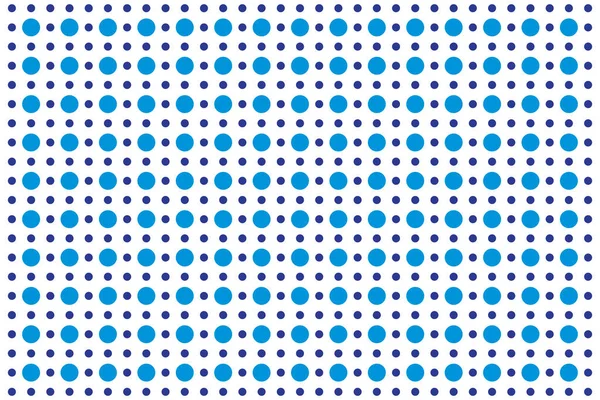 白と青の水玉のシームレスなパターン テーブルクロス シャツ ドレス キルト およびその他の繊維製品用 ベクトル背景 — ストックベクタ