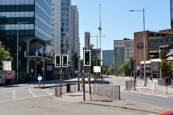 Paesaggio Urbano Covid Cardiff City Centre Lockdown Cardiff City Centre — Foto Stock