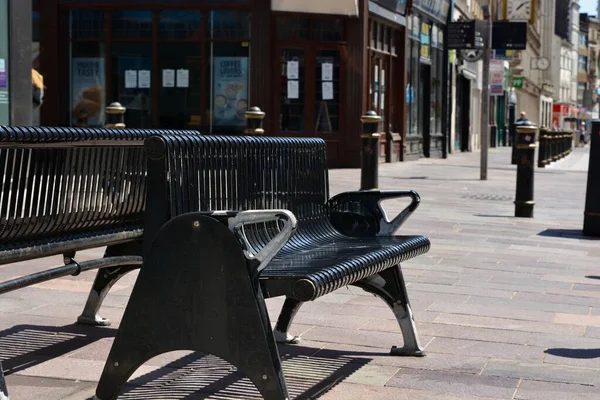 Paysage Urbain Covid Cardiff City Centre Wales Lockdown Cardiff City — Photo