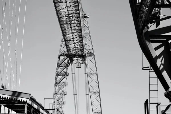 Newport Transporter Bridge Zbudowany 1902 Roku Przecina Rzekę Usk Newport — Zdjęcie stockowe