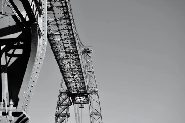 Newport Transporter Bridge Zbudowany 1902 Roku Przecina Rzekę Usk Newport — Zdjęcie stockowe