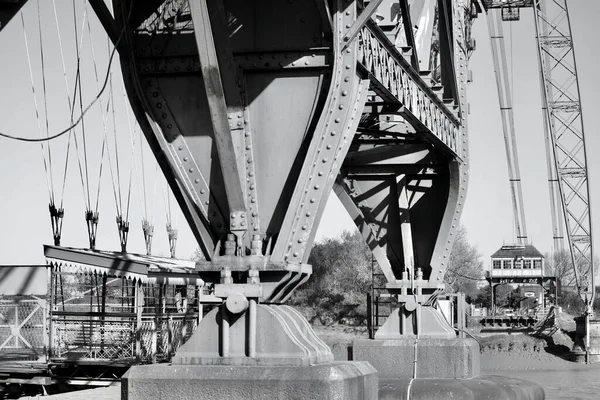 Newport Transporter Bridge Construído 1902 Cruza Rio Usk Newport Uma — Fotografia de Stock
