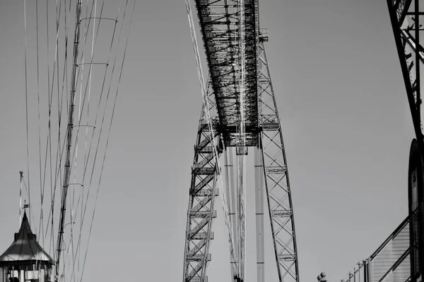 Newport Transporter Bridge 1902 Ben Épült Keresztezi Folyó Usk Newport — Stock Fotó