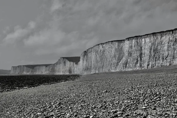 White Cliffs Burling Gap Eastbourne Spectacular Scenery Chalk Rock Formation — Stock Photo, Image