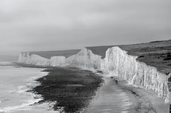 Scogliere Bianche Burling Gap Eastbourne Spettacolare Scenario Formazione Rocciosa Gesso — Foto Stock