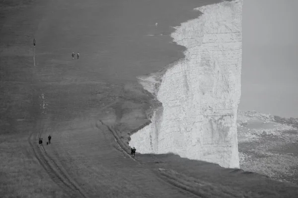 Scogliere Bianche Burling Gap Eastbourne Spettacolare Scenario Formazione Rocciosa Gesso — Foto Stock