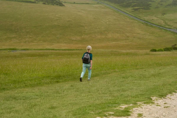 Birling Gap Eastbourne Anglia Július 2021 Látványos Természetes Tengerparti Táj — Stock Fotó