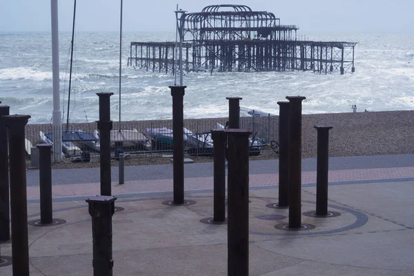 Brighton East Sussex England July 2021 Old Pier Brighton Closed — Stock Photo, Image