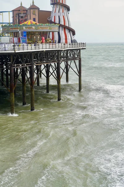 Brighton Pier Known Also Palace Pier Popular Tourist Attraction Historic — Stock Photo, Image
