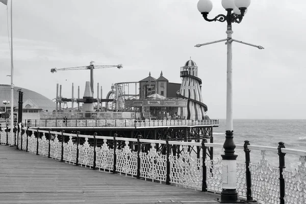 All Rides Closed Due Gale Force Winds Rough Seas Carousels — Stock Photo, Image