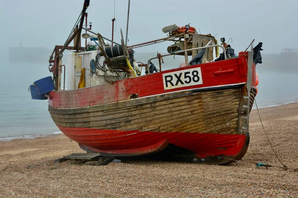 Hastings East Sussex Inghilterra Luglio 2021 Una Giornata Nebbiosa Nebbiosa — Foto Stock