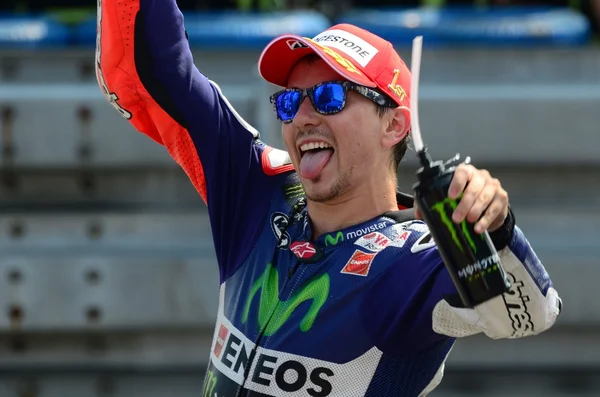 Jorge lorenzo sieger brno tschechische republik 16.08.2015 moto gp — Stockfoto