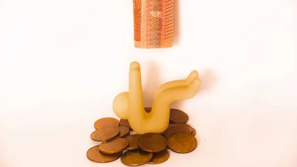 Figura Hombre Atraída Por Dinero — Foto de Stock