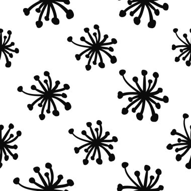 çizgi film soyut çiçek desenli