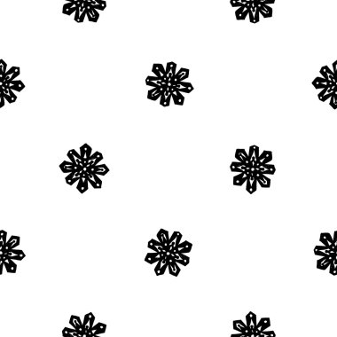 El çizimi çiçek deseni