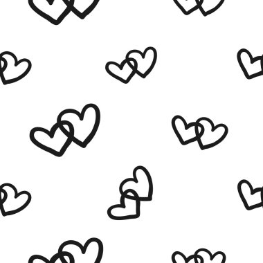 elle çizilmiş kalp desen