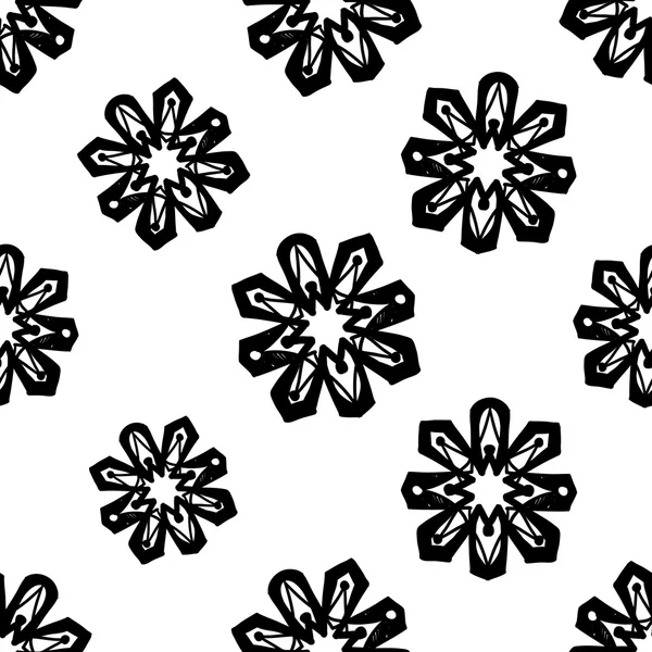 Patrón floral dibujado a mano — Vector de stock