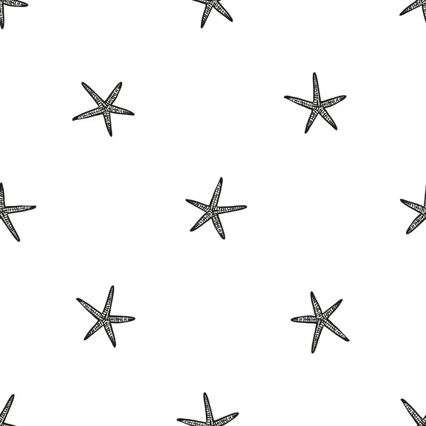Эскизный рисунок морской звезды — стоковый вектор