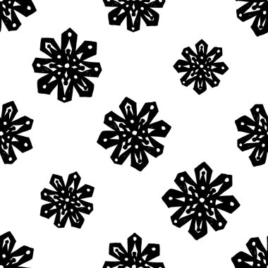 El çizimi çiçek deseni