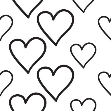 elle çizilmiş kalp desen