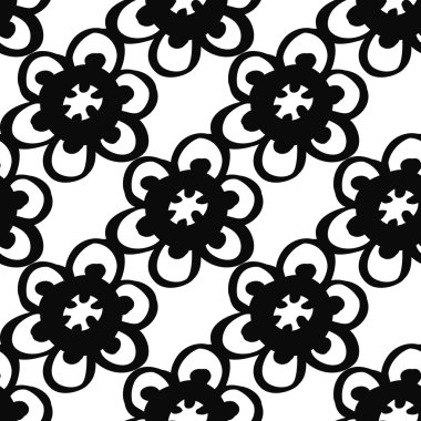 El çizimi çiçek deseni