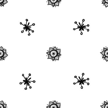 El çizimi çiçek deseni