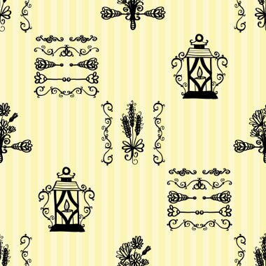 çizgi film dekoratif fenerler