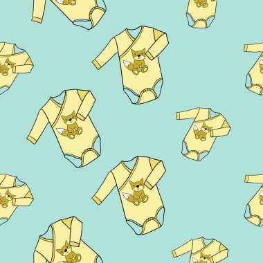 bodysuits karikatür seamless modeli