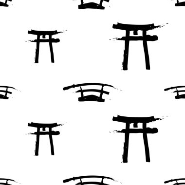 eski Japonca katanas desen 