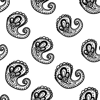 çizgi film soyut çiçek desenli