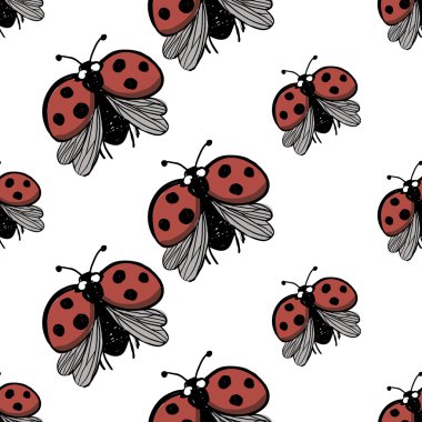 ladybugs seamless modeli 