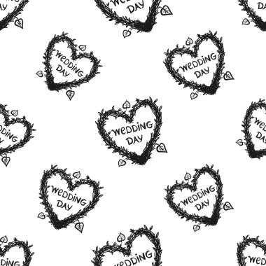 arka plan düğün kalp dal çelenk