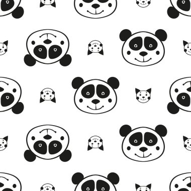 Kedi ve Panda deseni