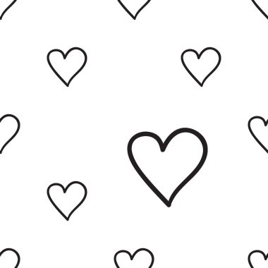 elle çizilmiş kalp desen