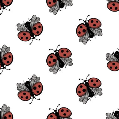 ladybugs seamless modeli 