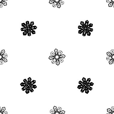 El çizimi çiçek deseni