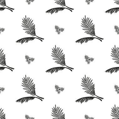 çizgi film palmiye yaprakları desen