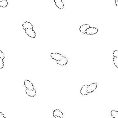 Siyah anahat bulut deseni