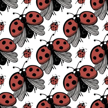 ladybugs seamless modeli 
