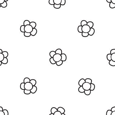 El çizimi çiçek deseni