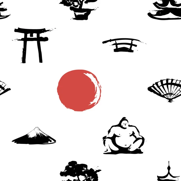 Cartoon Japanse patroon — Stockvector