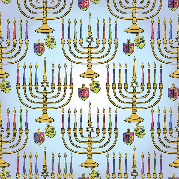 Castiçais hanukkah menorah — Vetor de Stock