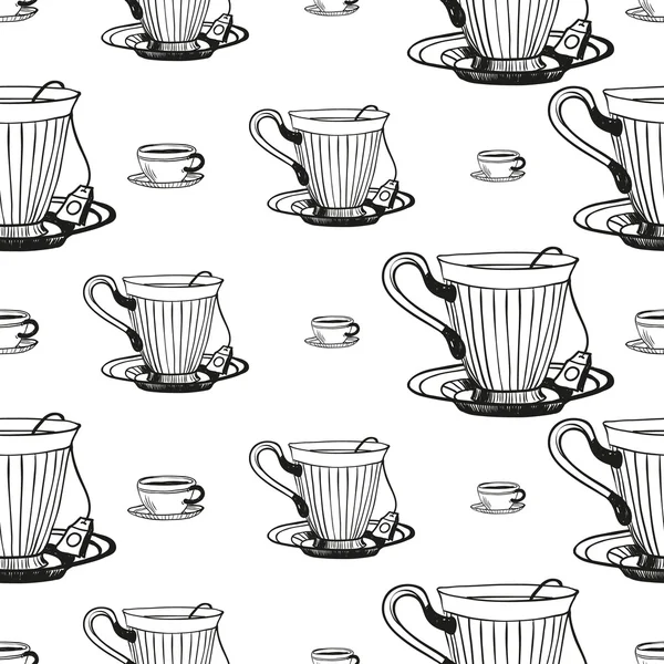 Pausa para café o patrón de hora del té — Vector de stock