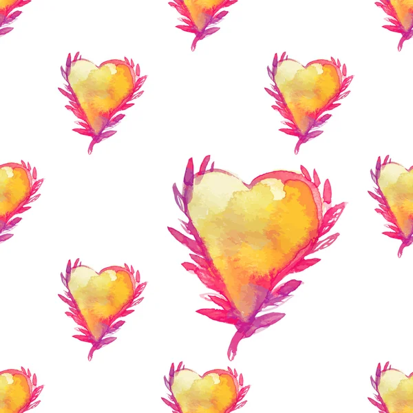 Floral harten achtergrond — Stockvector