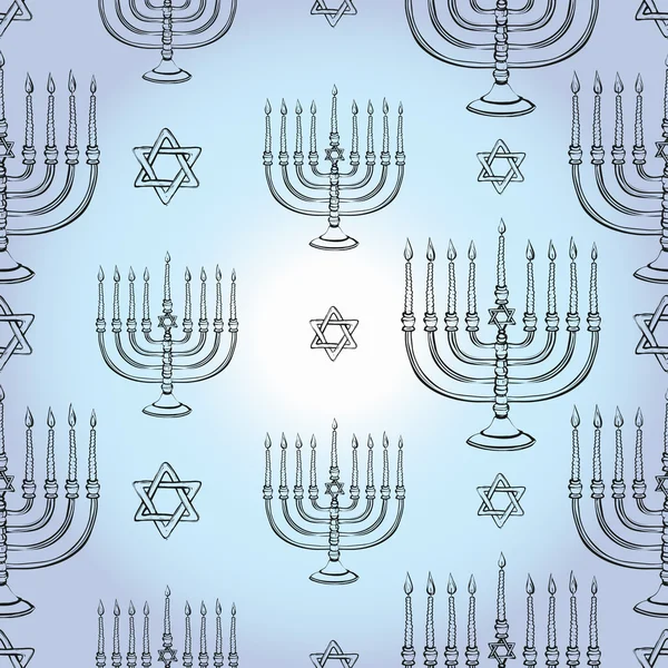 Hanukkah menorah candlesticks — Stock Vector