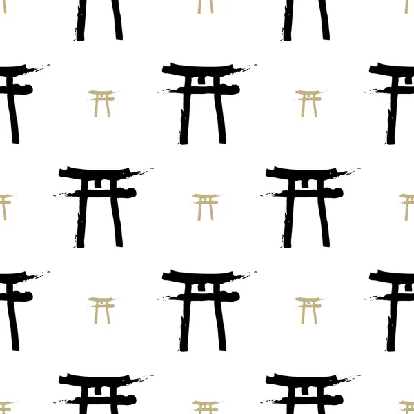 古代日本武士刀模式 — 图库矢量图片