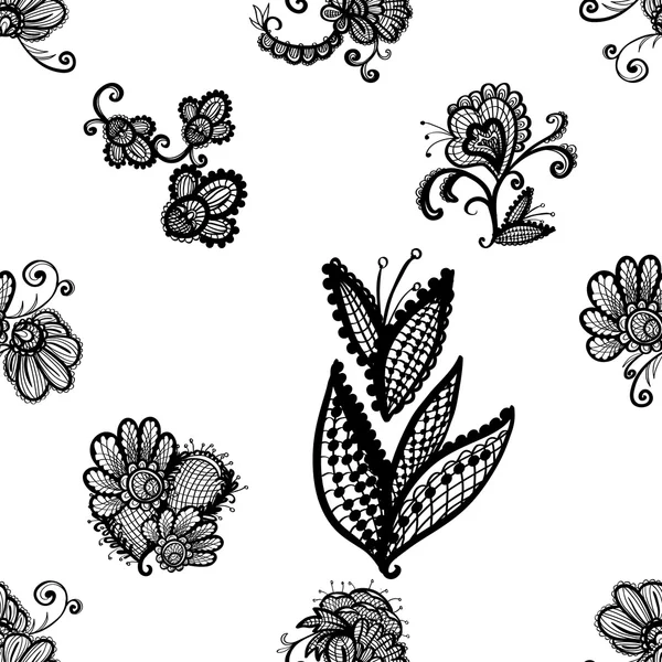 Fundo floral sem costura — Vetor de Stock