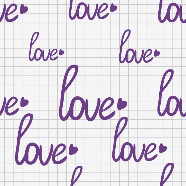 Älska mönster med hjärtan — Stock vektor