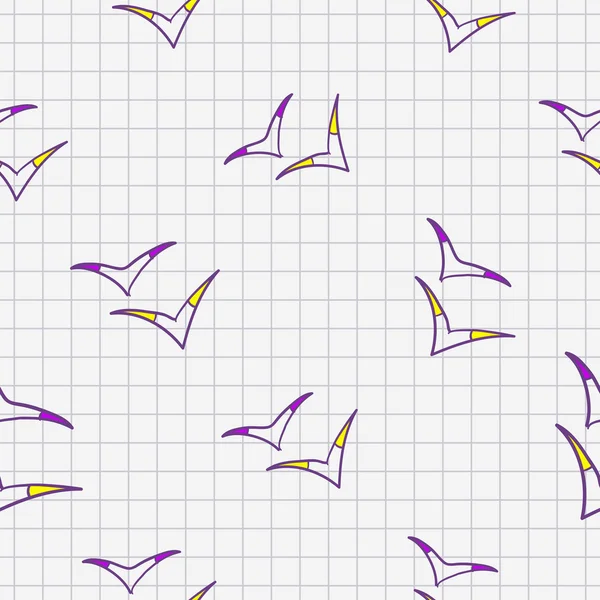 Kreslený ručně tažené ptáci — Stockový vektor